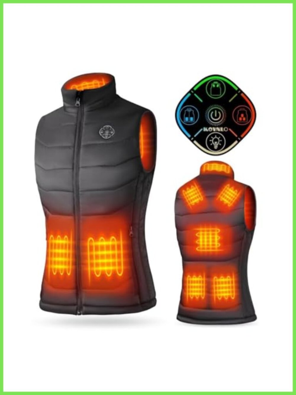 KOVNLO Heated Vest Women USB Warming Jacket 8 Heating Pads